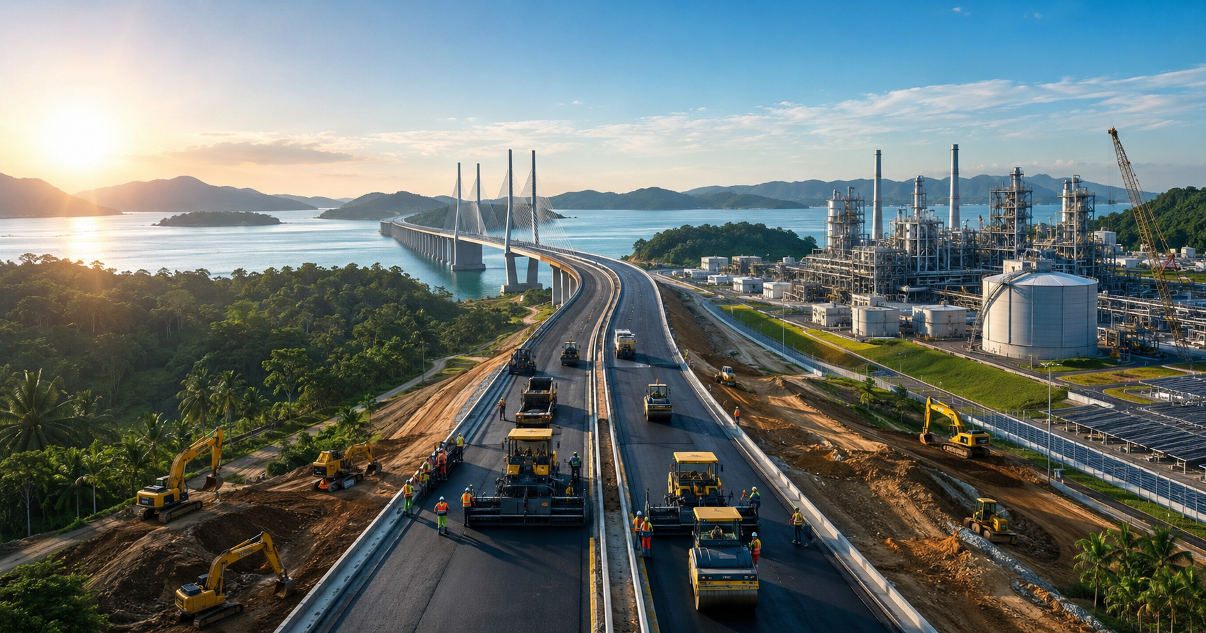 Proyek infrastruktur dan industri di Kalimantan Timur